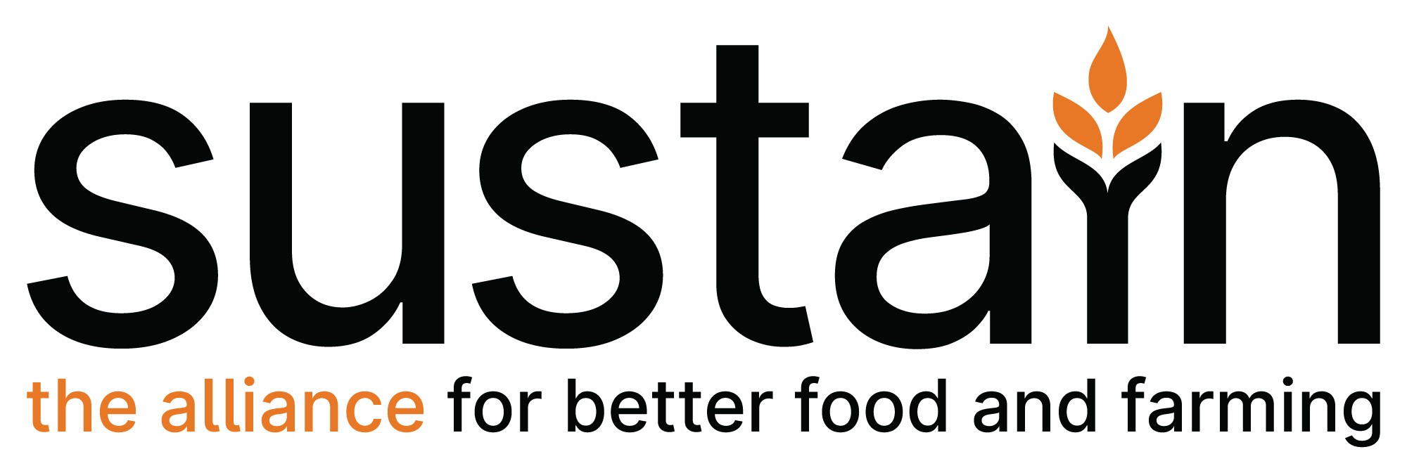 Sustain logo - the alliance for better food and farming.