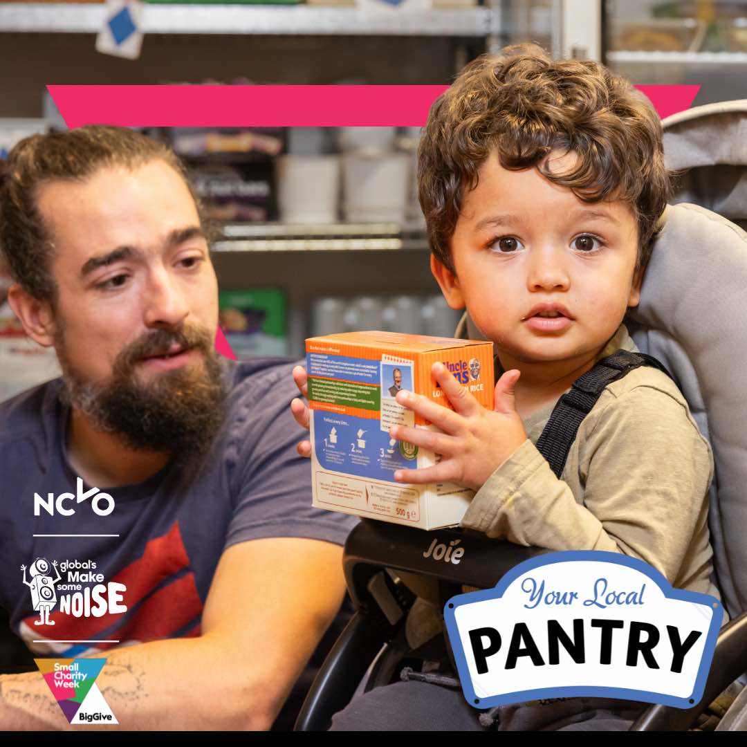 Small Charity Week: an image of Pantry staff and groceries