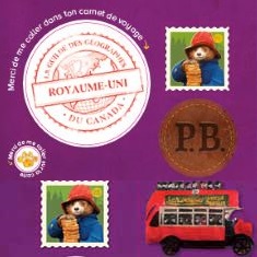 Illustration d’autocollants sur le thème de l’ours Paddington à utiliser dans le cadre d’activités éducatives.
