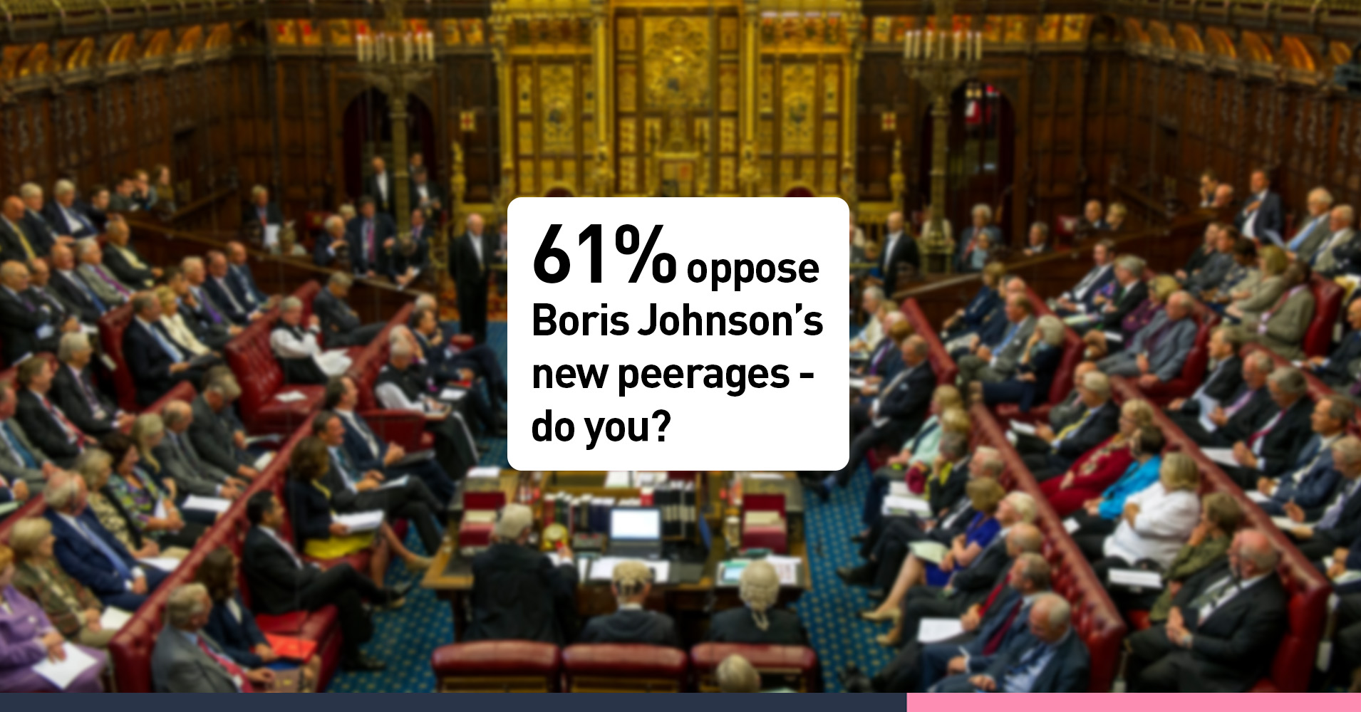 61% oppose Boris Johnson's new peerages