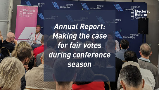 Making the case for fair votes during the conference season