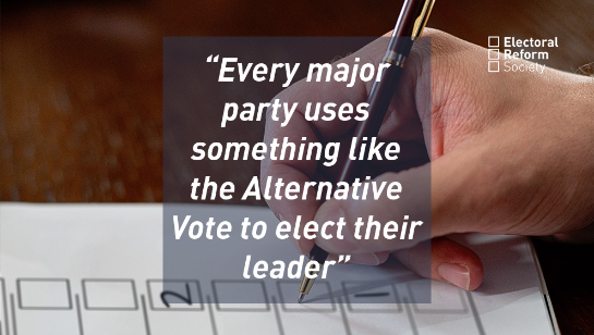 Every major party uses something like the Alternative Vote to elect their leader\ 100%xauto