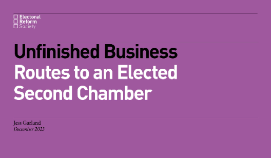 Unfinished Business Routes to an Elected Second Chamber Social