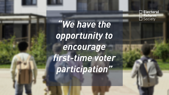 We have the opportunity to encourage first-time voter participation