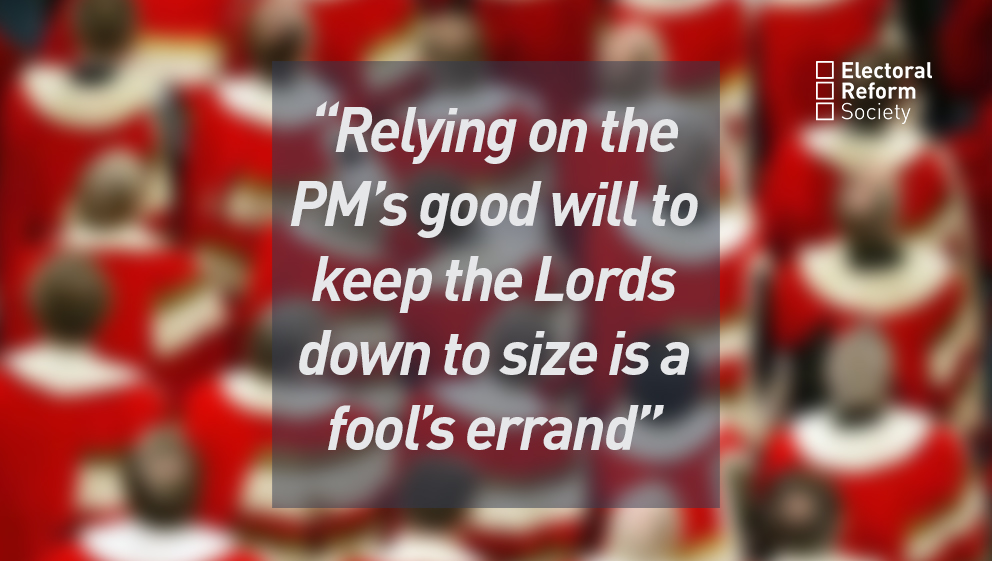 "Relying on the PM's good will to keep the Lords down to size is a fool's errand"