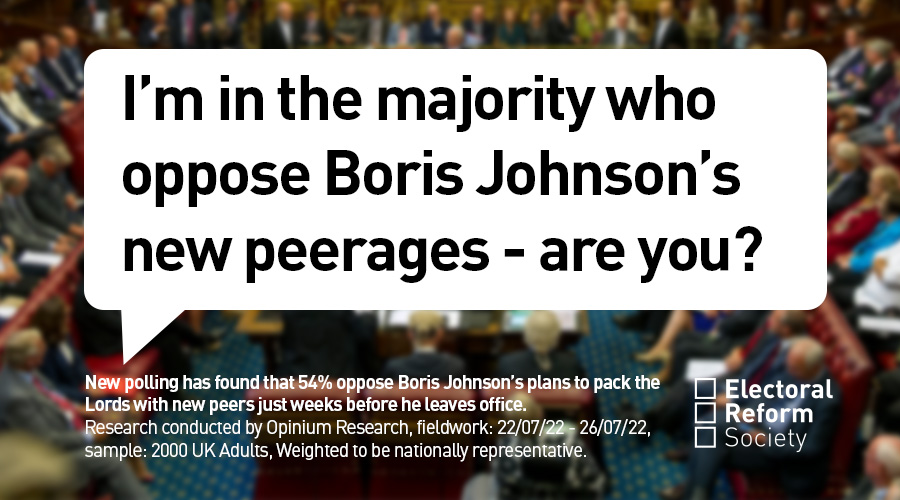 I'm in the majority who oppose Boris Johnson's new peerages - are you?