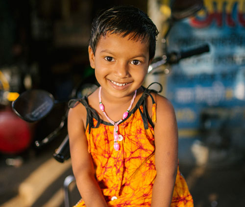 Young girl smiling