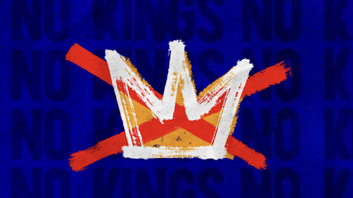 Symbol of crown and an x overlapping