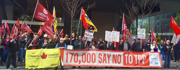 TPP protest in Toronto