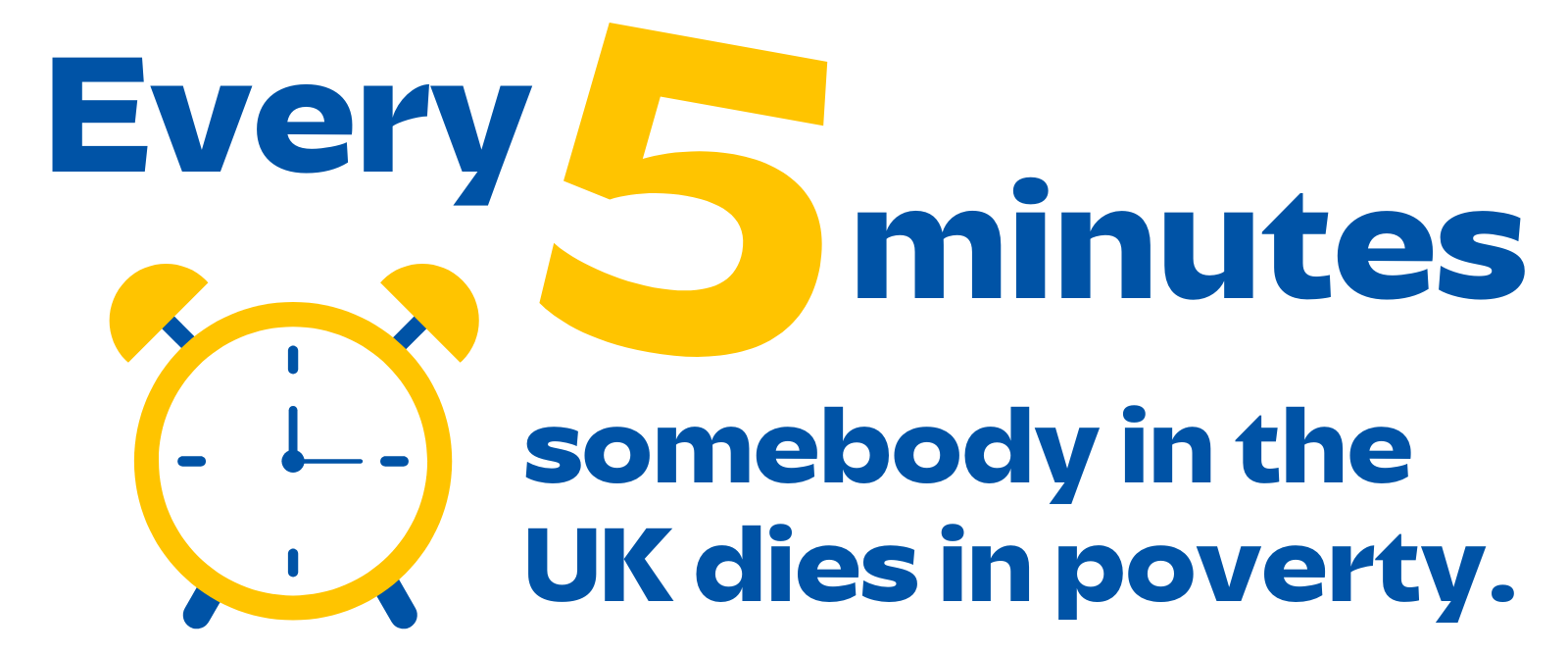 Every 5 minutes somebody in the UK dies in poverty,