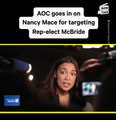 AOC goes in on Nancy Mace for targeting McBride