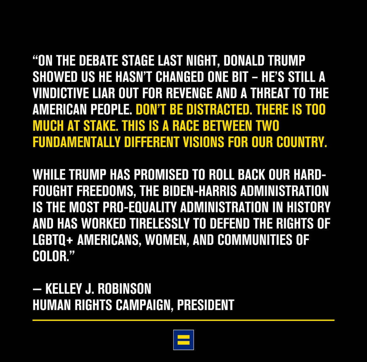 Kelley Robinson on the Presidential Debate