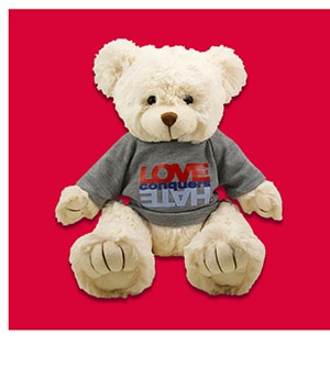 Love Conquers Hate Teddy Bear