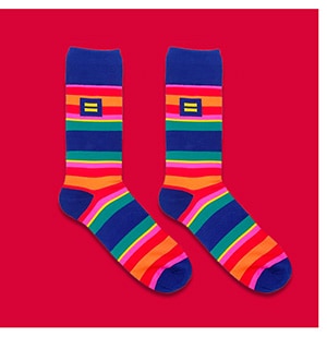 Rainbow Block Socks