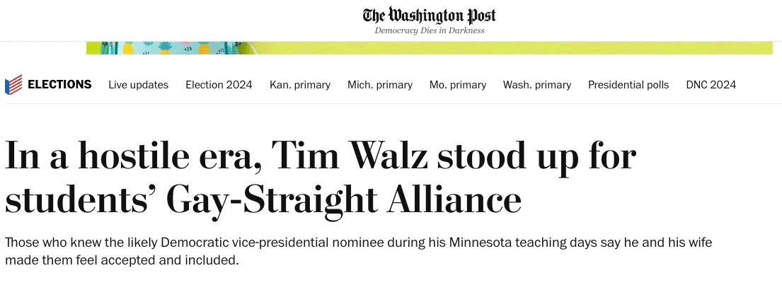 In a hostile era, Tim Wall stood up for students' Gay-Straight Alliance