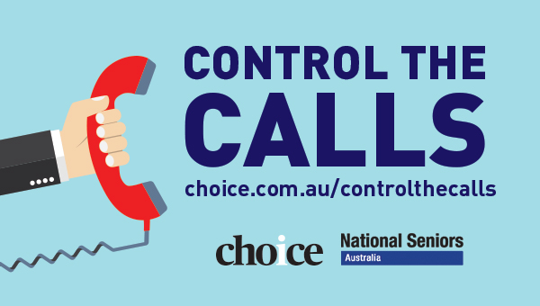 Control the Calls An arm is holding a phone next to text reading control the calls