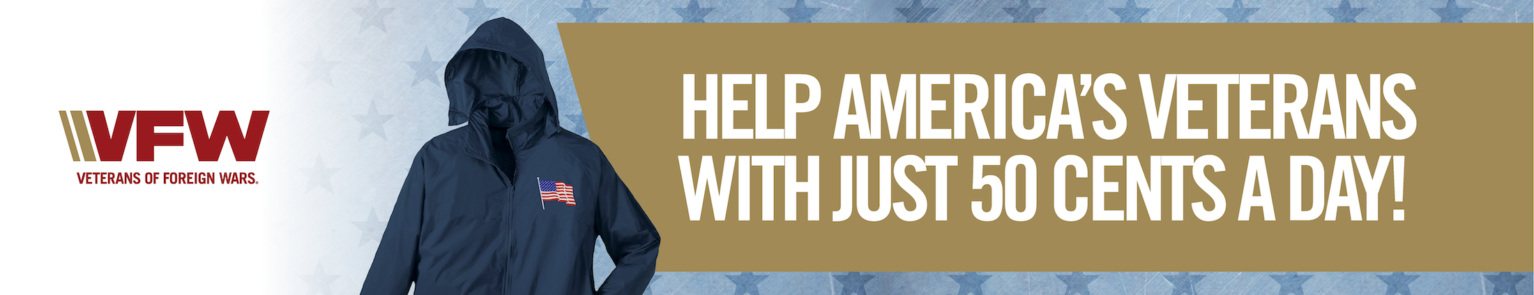 Help America's Veterans With Just 50 Cents a Day!