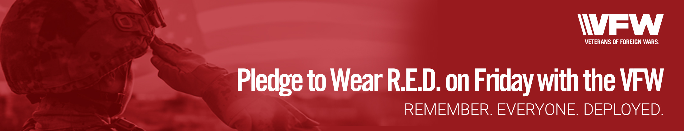 Pledge to Wear R.E.D. on Friday with the VFW