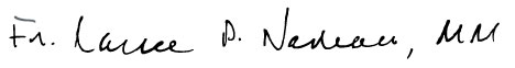Father Lance Nadeau, M.M. signature