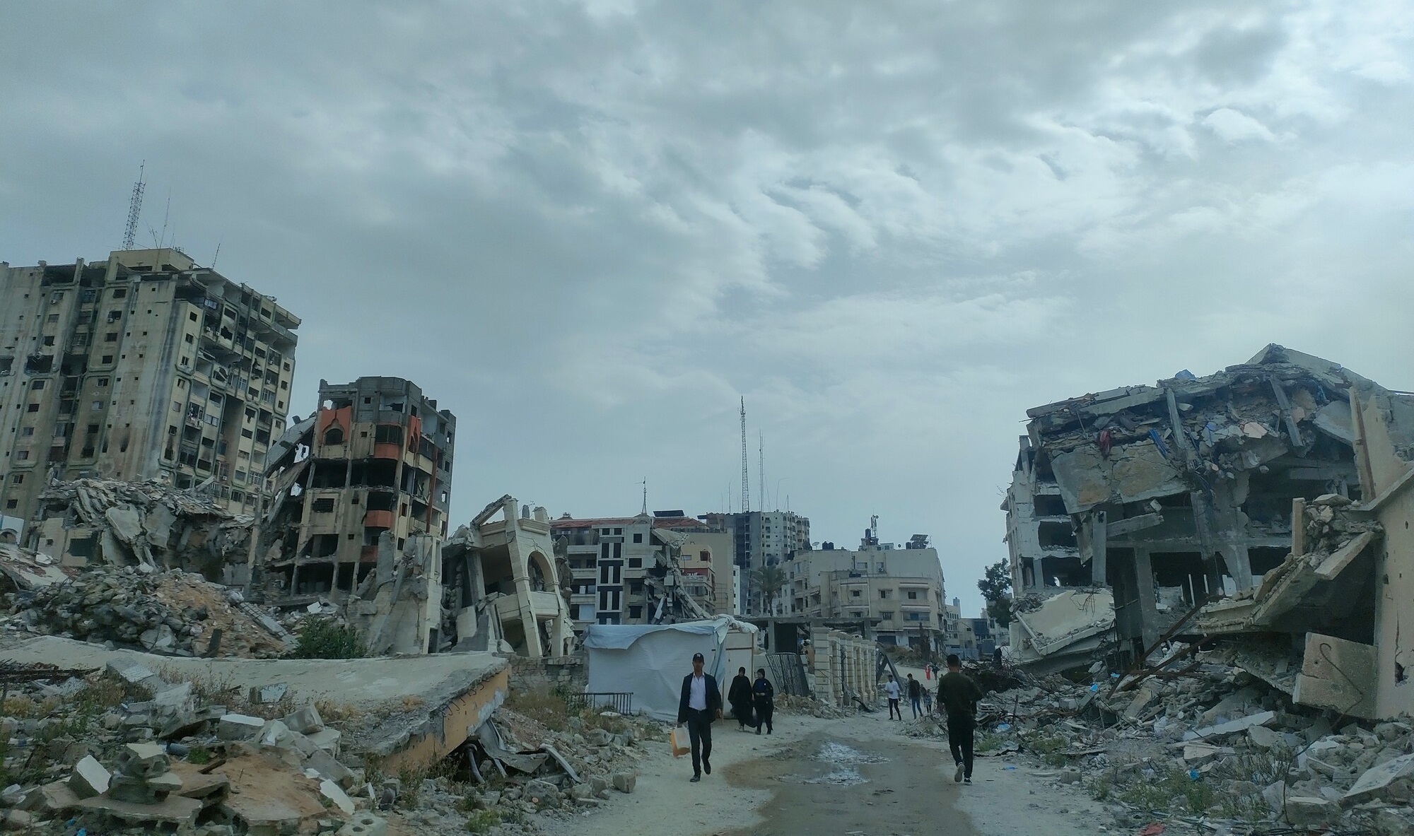 Gaza city reduced to rubble.