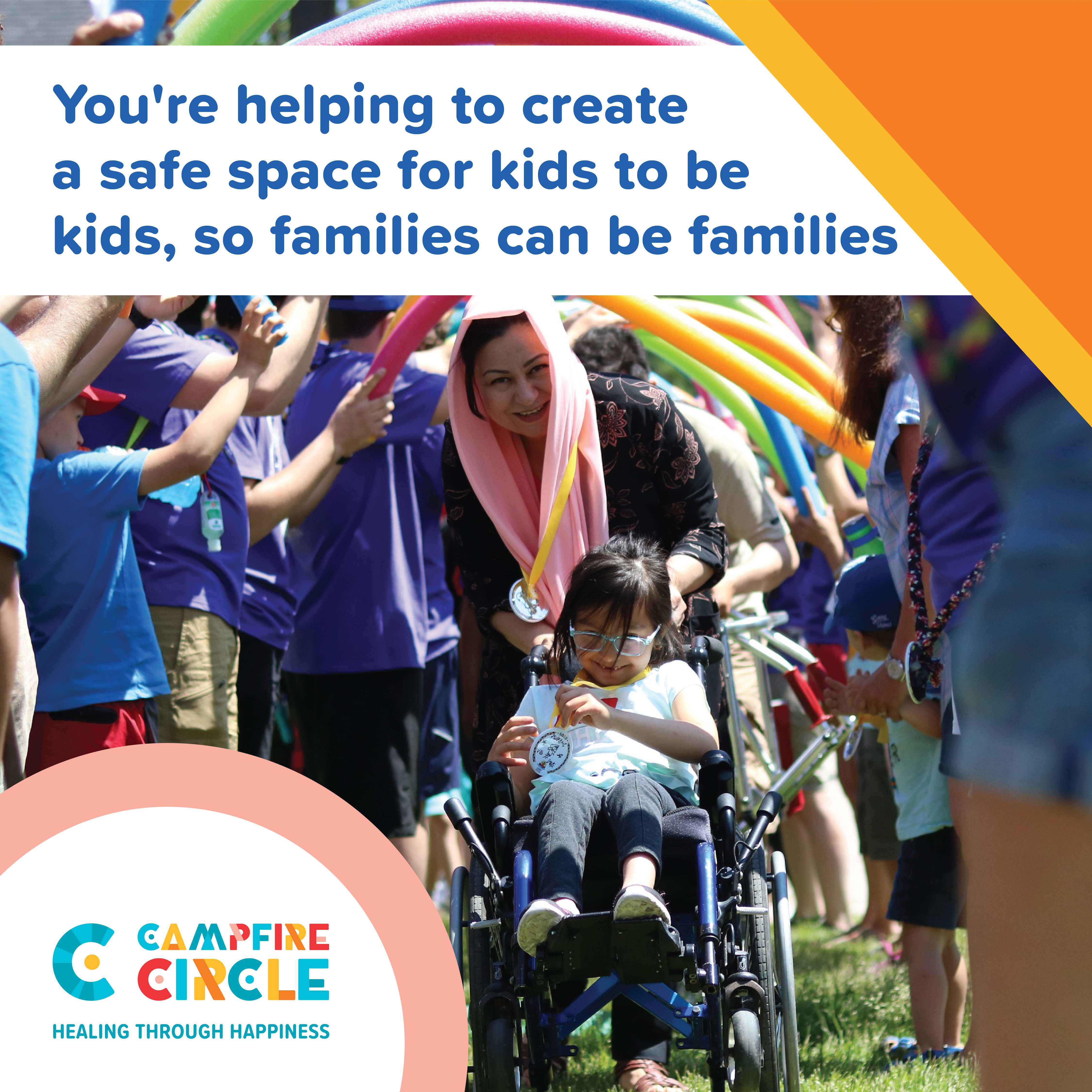 You're helping to create a safe space for kids to be kids, so families can be families