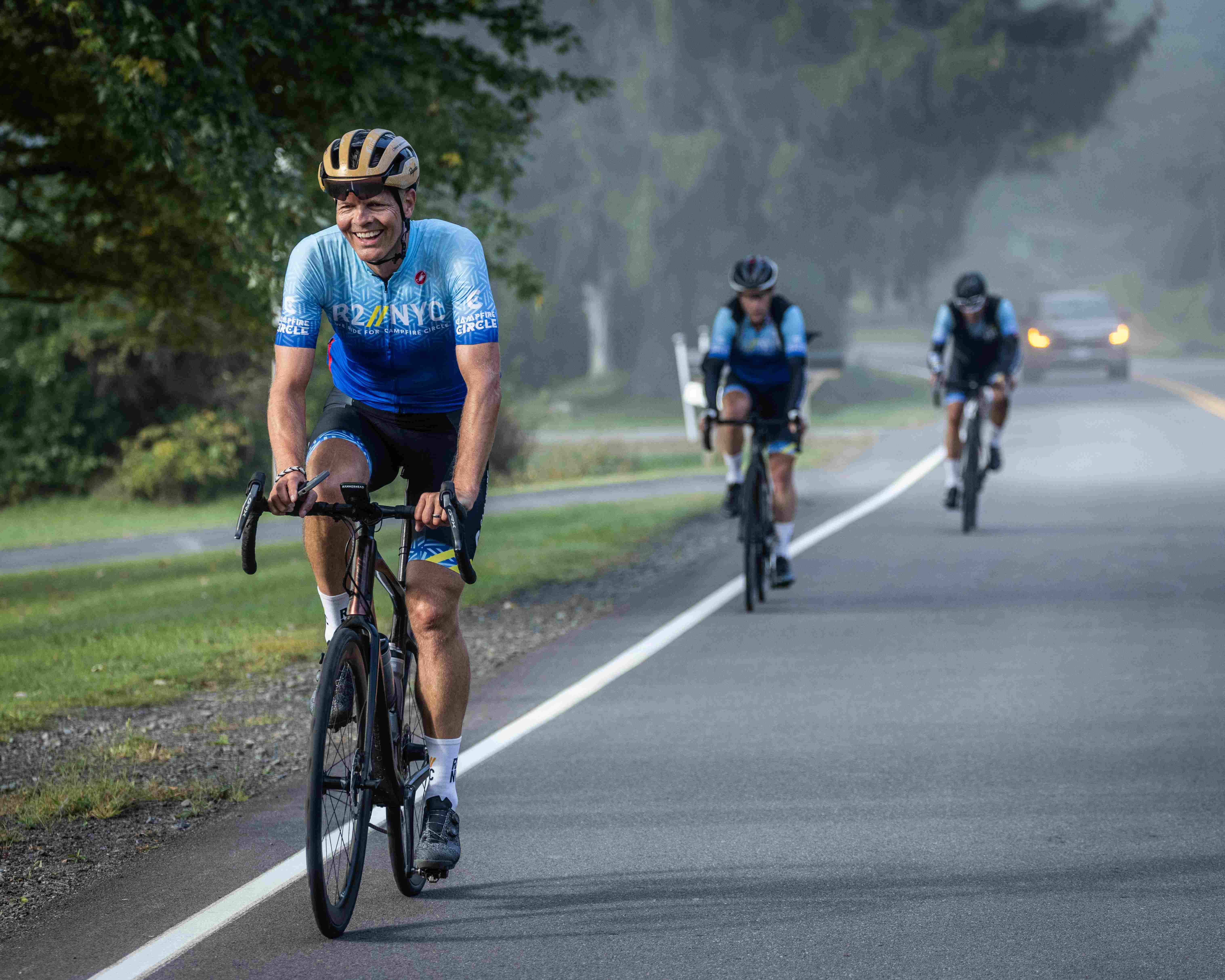 riders on a cloudy day