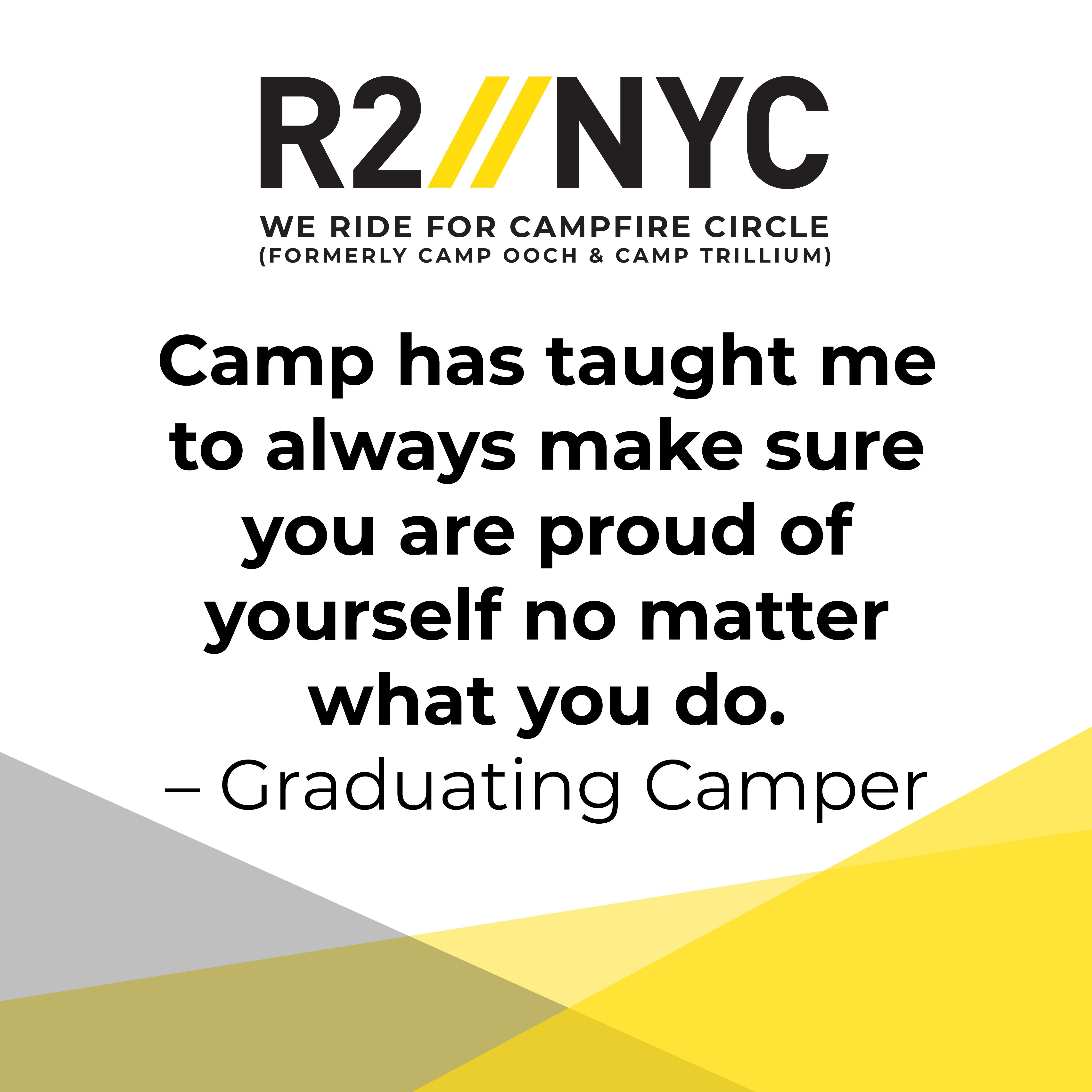 R2NYC Camp has taught me to always make sure you are proud of yourself no matter what you do.