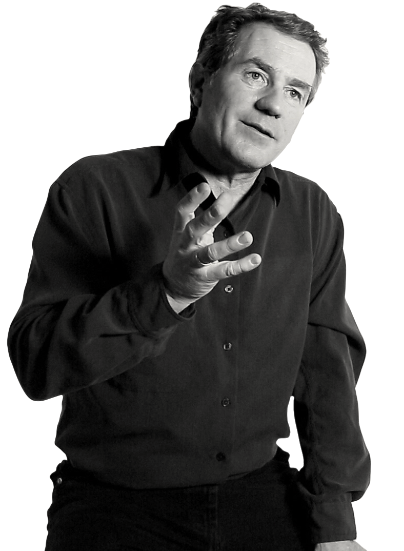 Photo of Joel Sartore in black and white