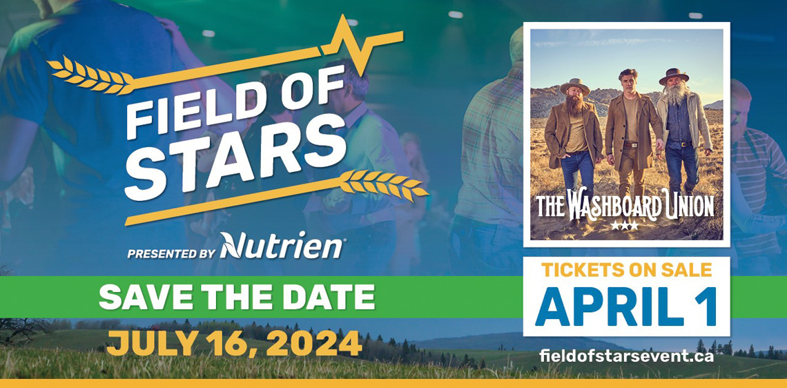 Field of STARS. Presented by Nutrien. Save the Date. July 16th, 2024