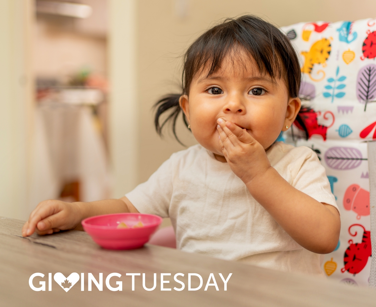 young girl eating food