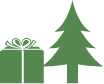 christmas tree and gift icon