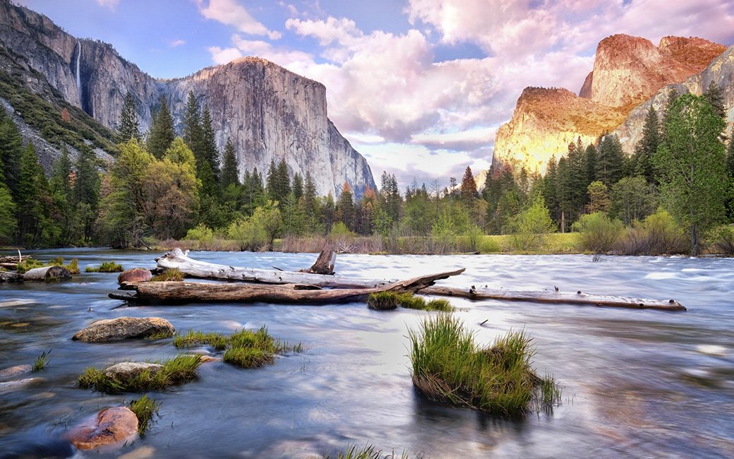 Yosemite Valley at Sunset.