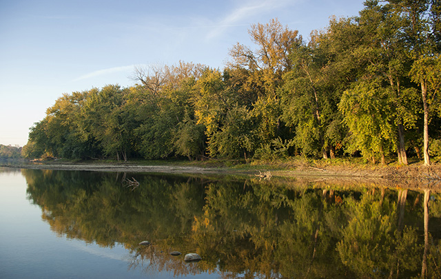 Wabash River just north of West Lafayette, Indiana. &copy; Christopher Jordan