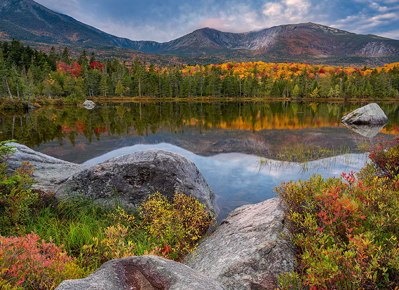 An autumn morning at Sandy Stream Pond in Baxter State Park, Maine. &copy; Jeremy Gray/TNC Photo Contest 2019