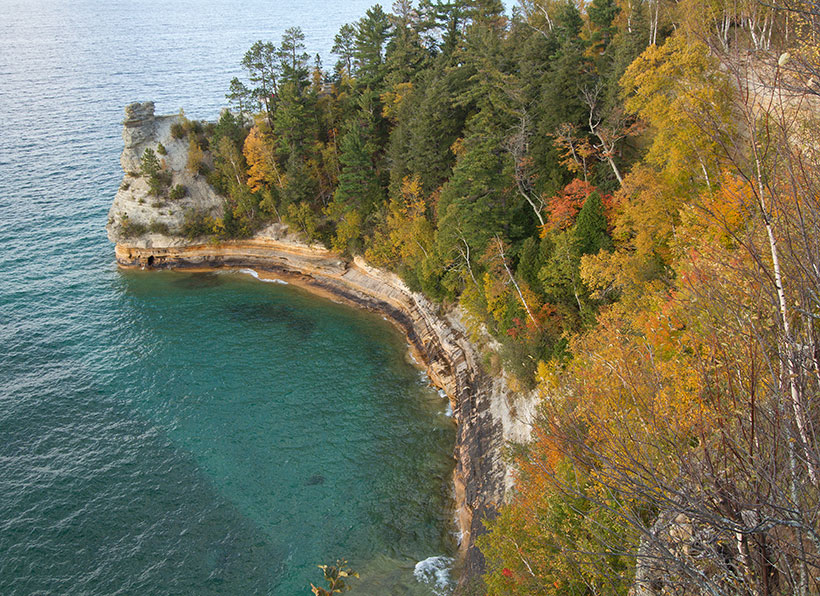 Miners Castle at Pictured Rocks National Lakeshore, Michigan. &copy; Jason Whalen