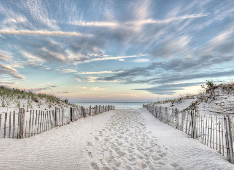 Beach entrance at Seaside Park, New Jersey. &copy; Ray Yeager