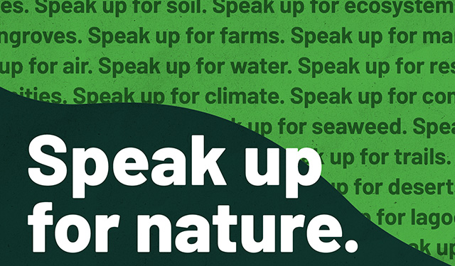 Speak up for nature graphic. &copy; TNC