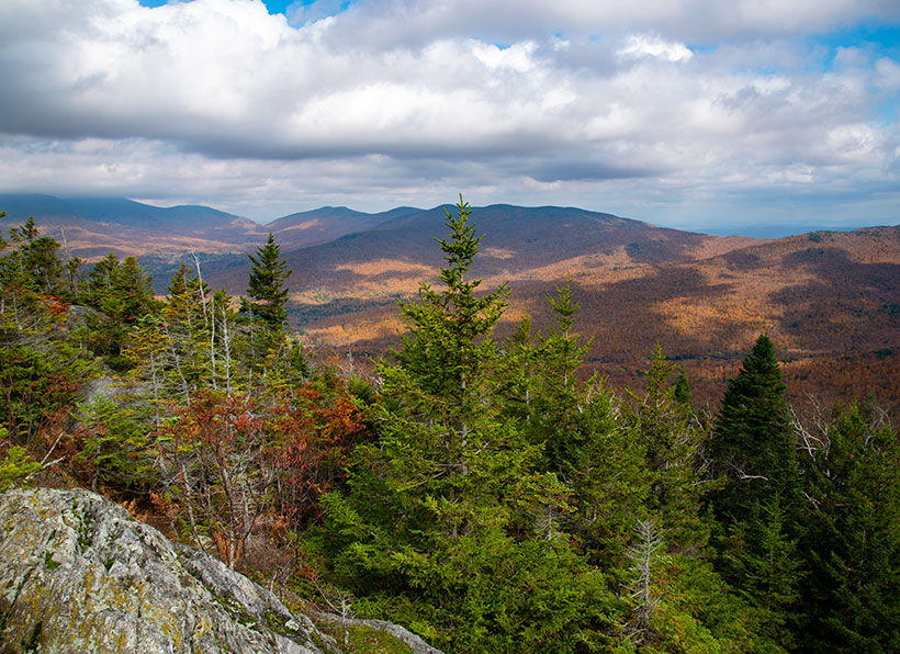 View from the top of Burnt Mountain, Vermont. Burnt Mountain was acquired by TNC in 2018. &copy; Eamon Mac Mahon