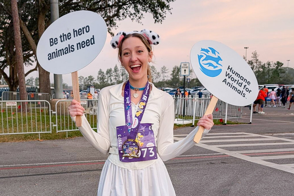 LuxieGames, Twitch streamer and fundraiser, participating on Team Humane World for Animals at the Jan 2026 Walt Disney World Marathon Weekend