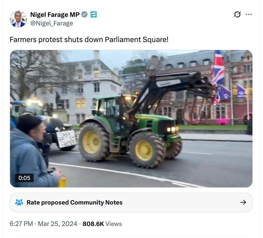 A x post from Nigel Farage 