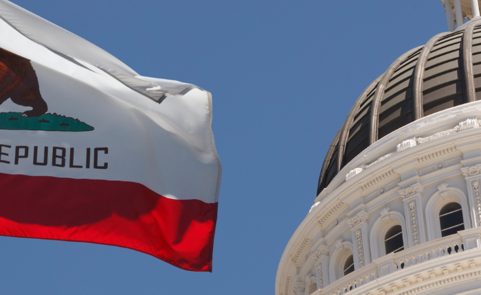 california state legislature and flag