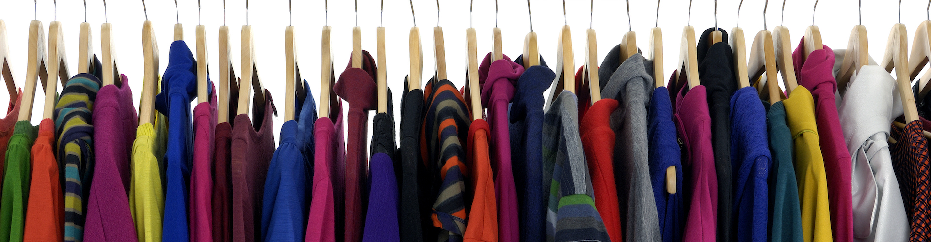 a rack of fast fashion clothing