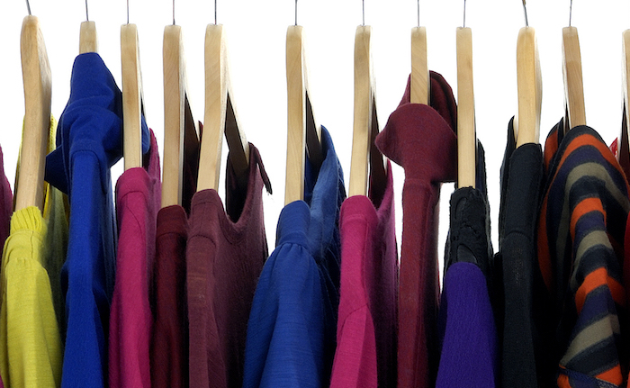 a rack of fast fashion clothing
