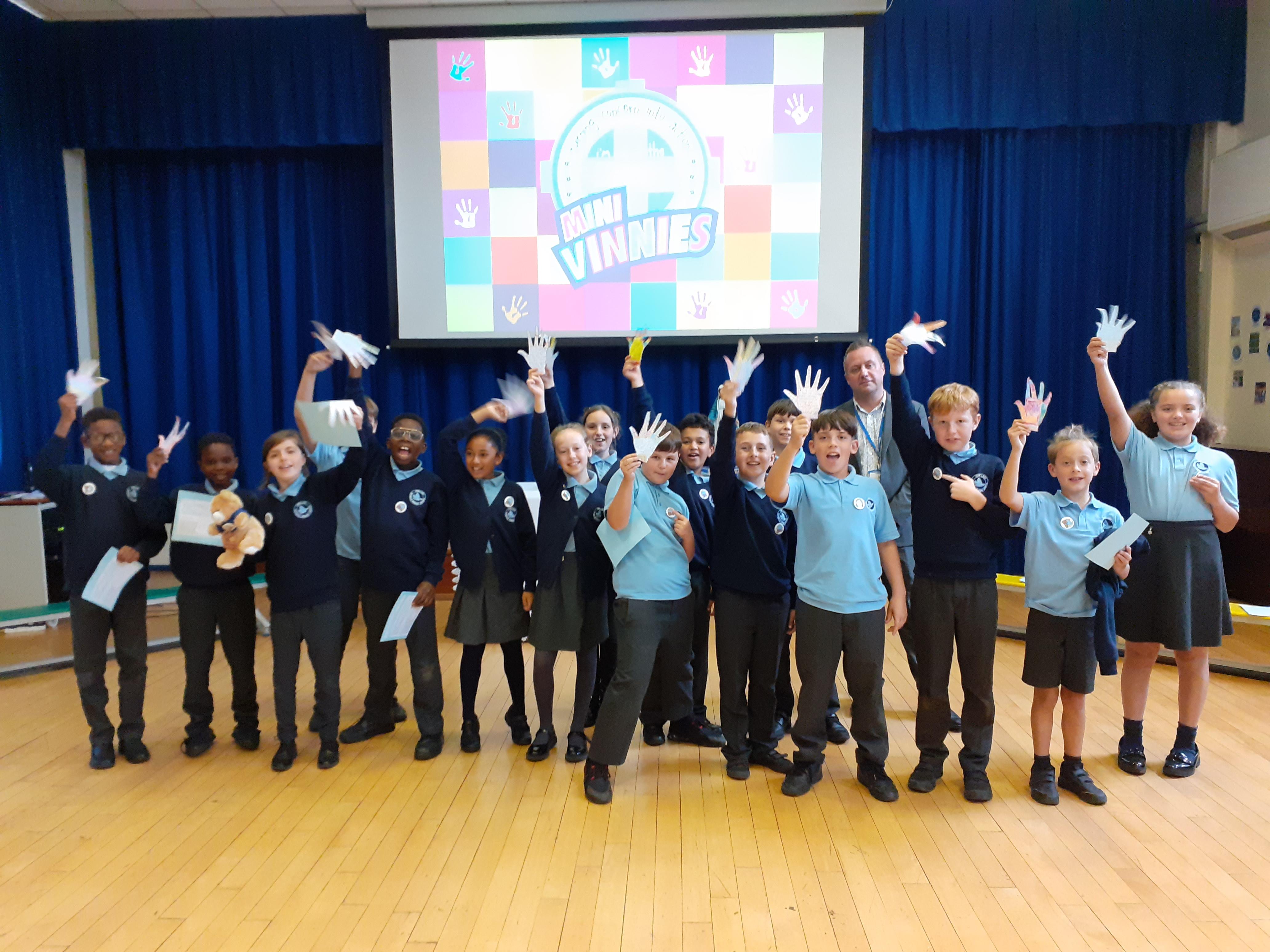 This is a photo of the Mini Vinnies at Our Lady's