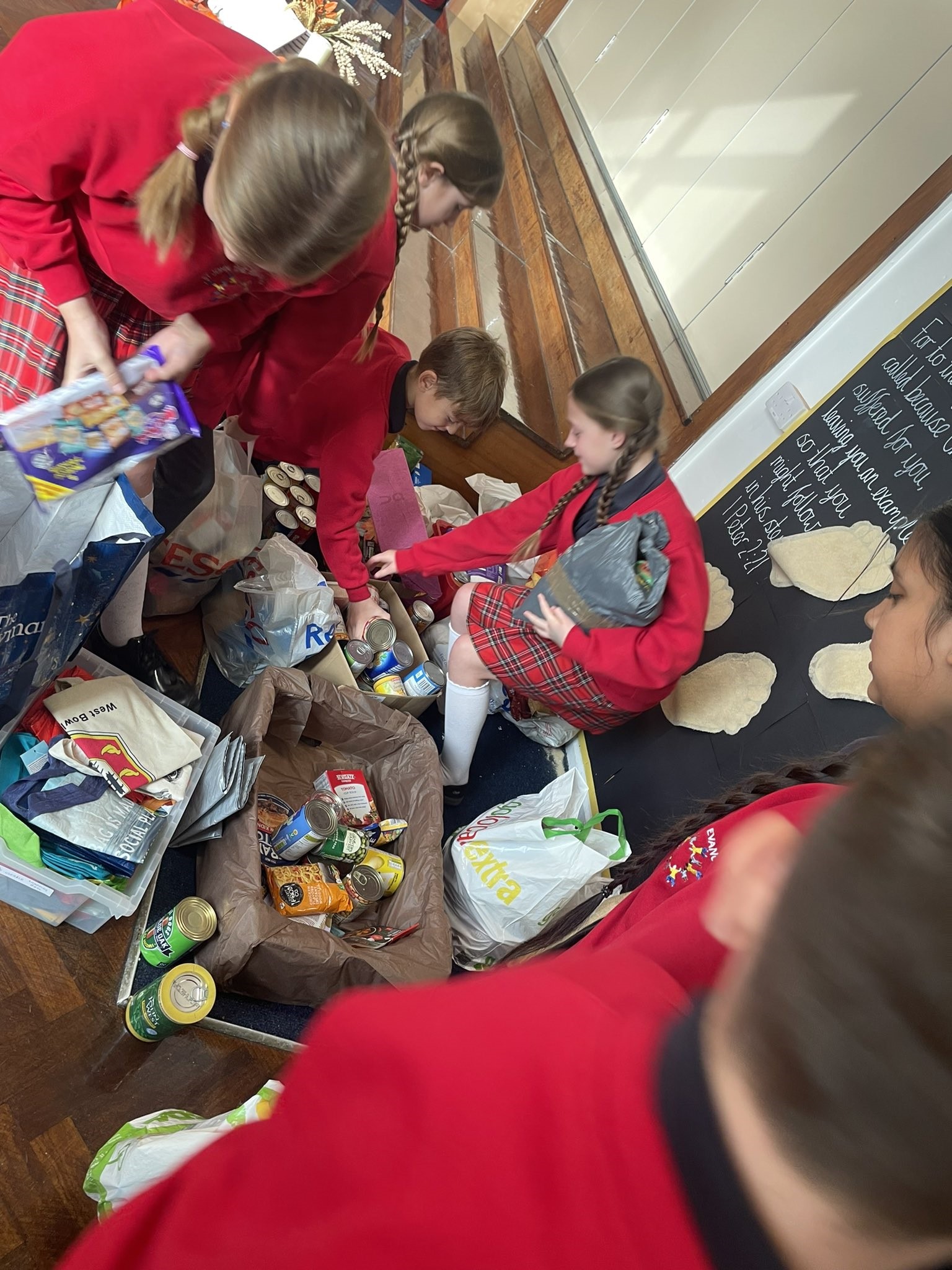 This is a photo of some of the Mini Vinnies at St John the Evangelist