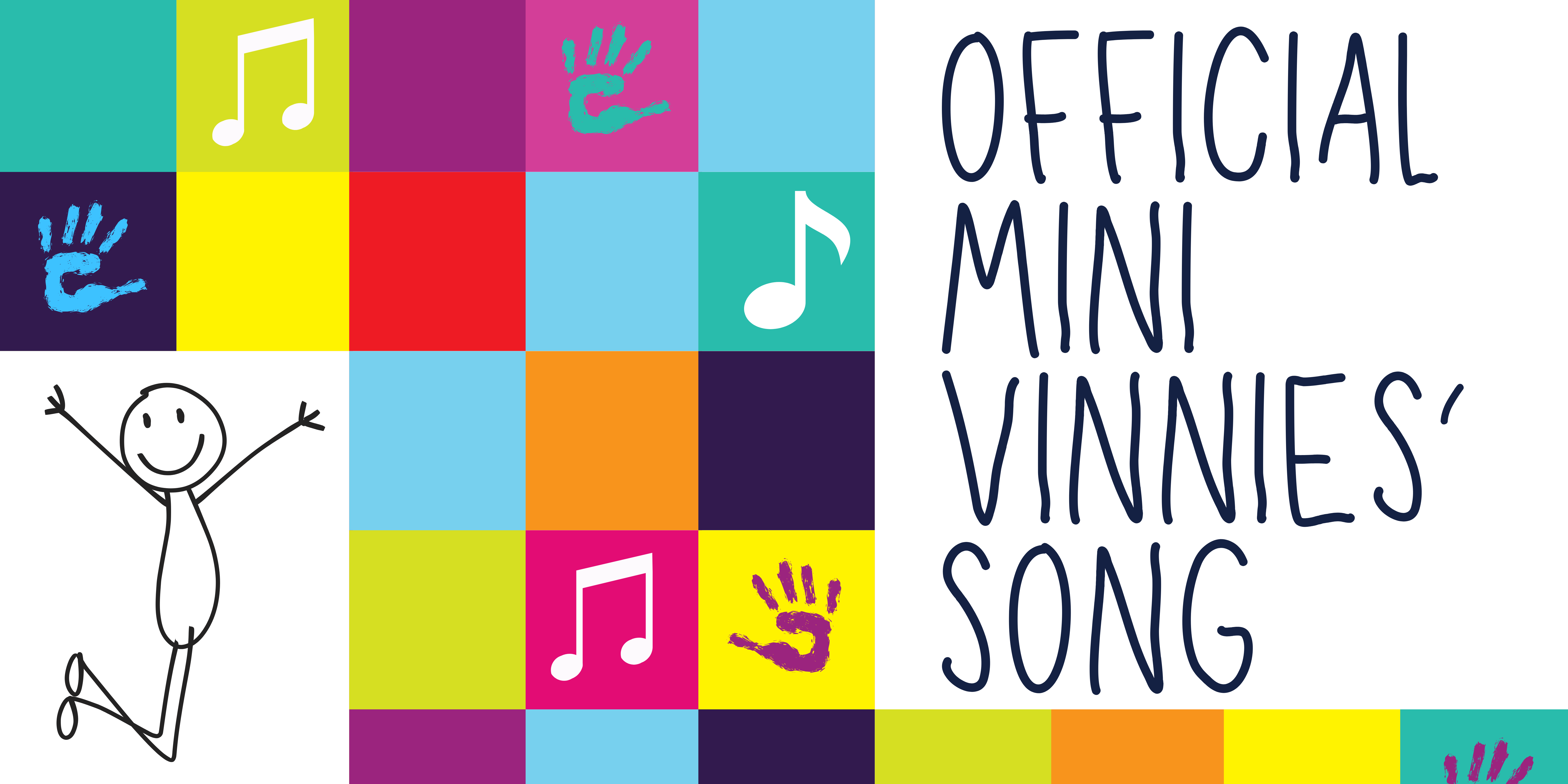 This is a banner of the Mini Vinnie blocks and title for song 