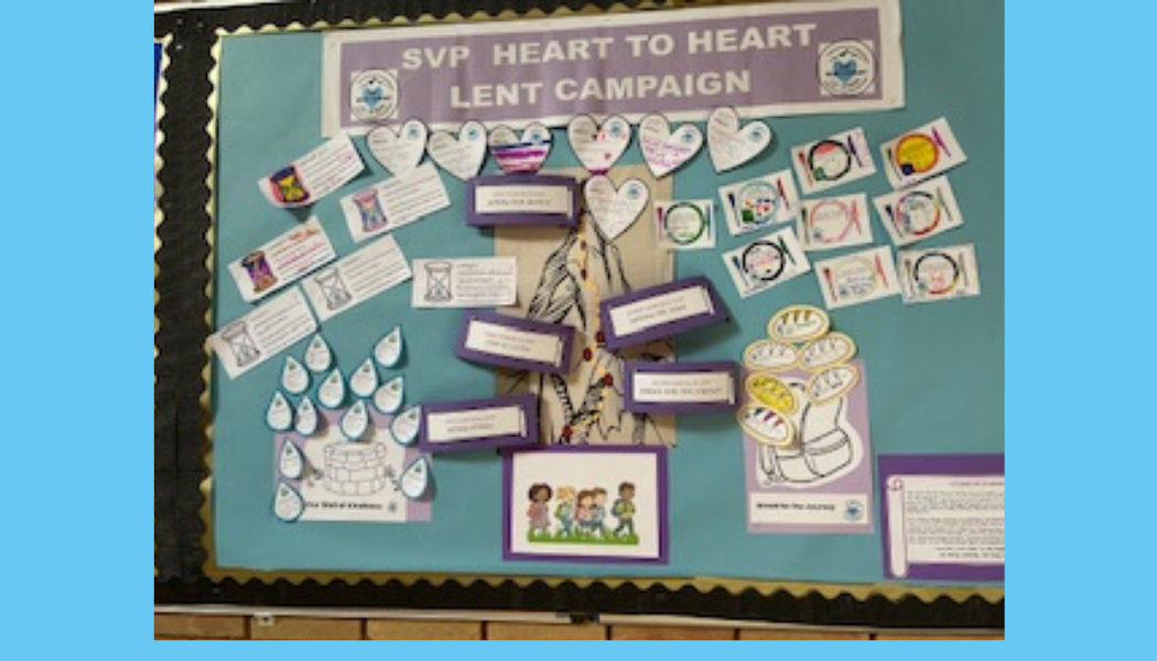 This is a picture of the Lenten campaign display.