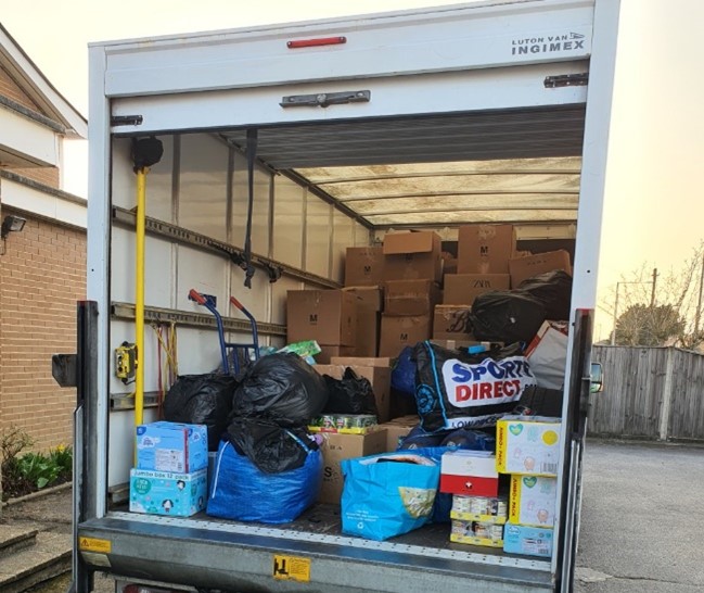 A truckload of donations