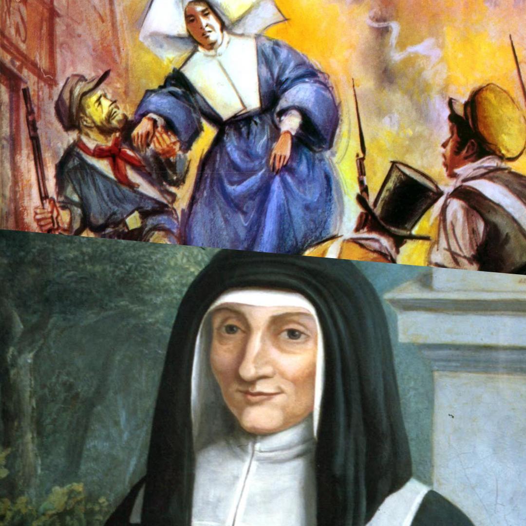 This is a picture of Blessed Rosalie Rendu and St Louise de Marillac