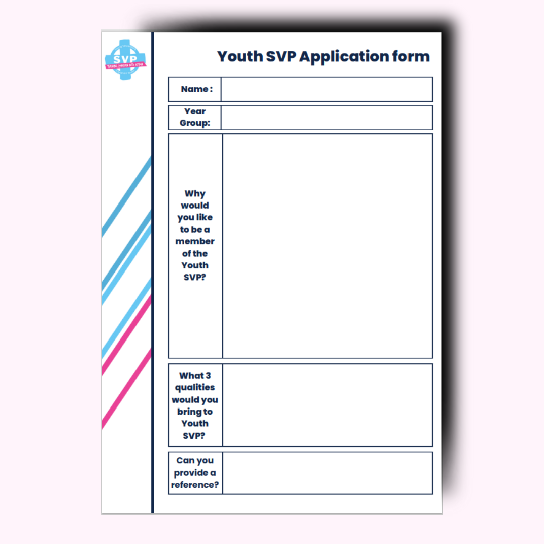 This is an image of the YSVP application form